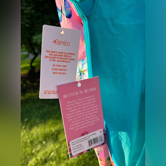 🌸Size 26 Floral Whimsy Karlie Sporti x Emma Weyant One Piece Suit—Labeled 28 - Picture 12 of 17